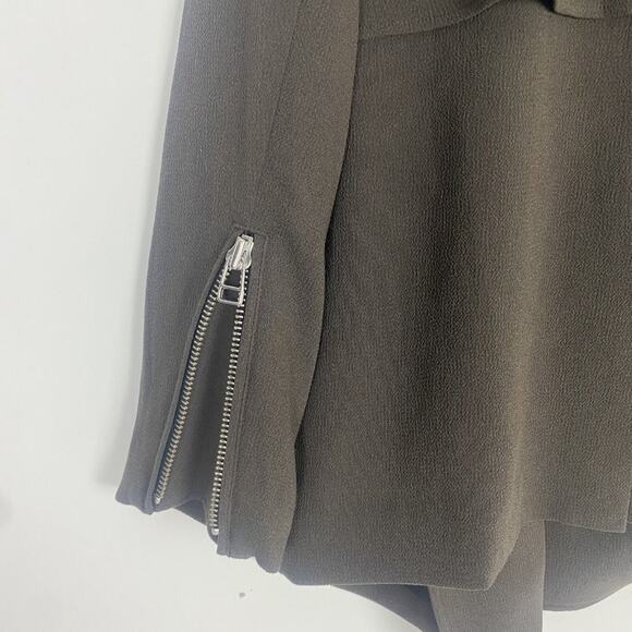 Aritzia Wilfred Womens Brown Stand-Up Collar Snap Military Jacket Size M - Picture 8 of 8